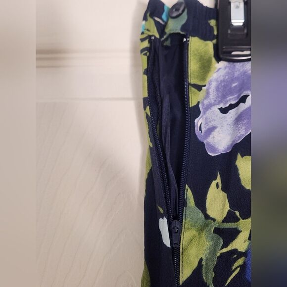 Vtg Sophisticates JonathanMartin L Mlticlr 100%SILK FloralPrintWomen Maxi Skirt - Picture 9 of 9